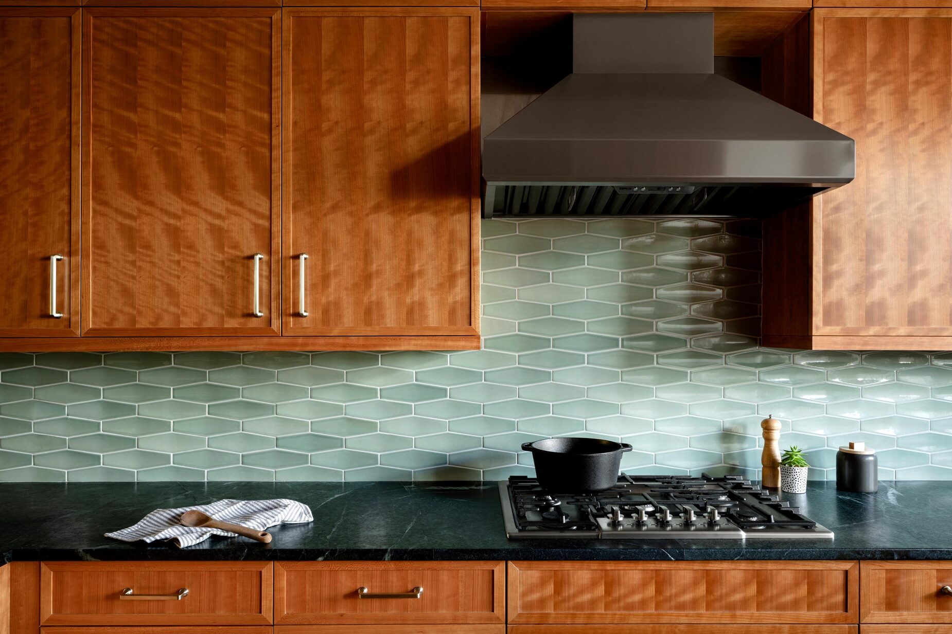 contemporary kitchen and bathroom remodel in washington dc with earth tone color palette