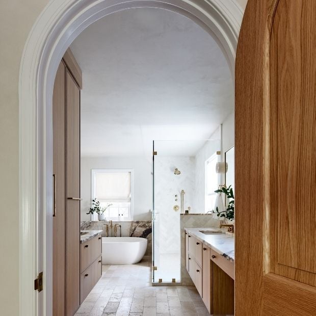 arched doorway for luxury master bathroom remodel in bethesda, md (1)