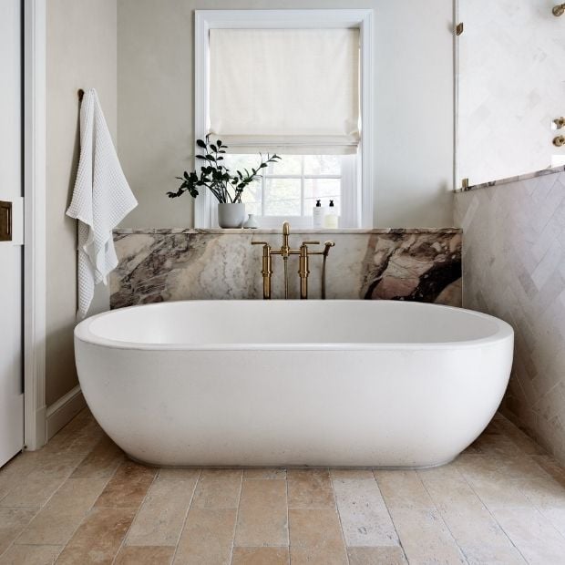 large freestanding bath tub in a luxury master bathroom remodel in bethesda, md (1)