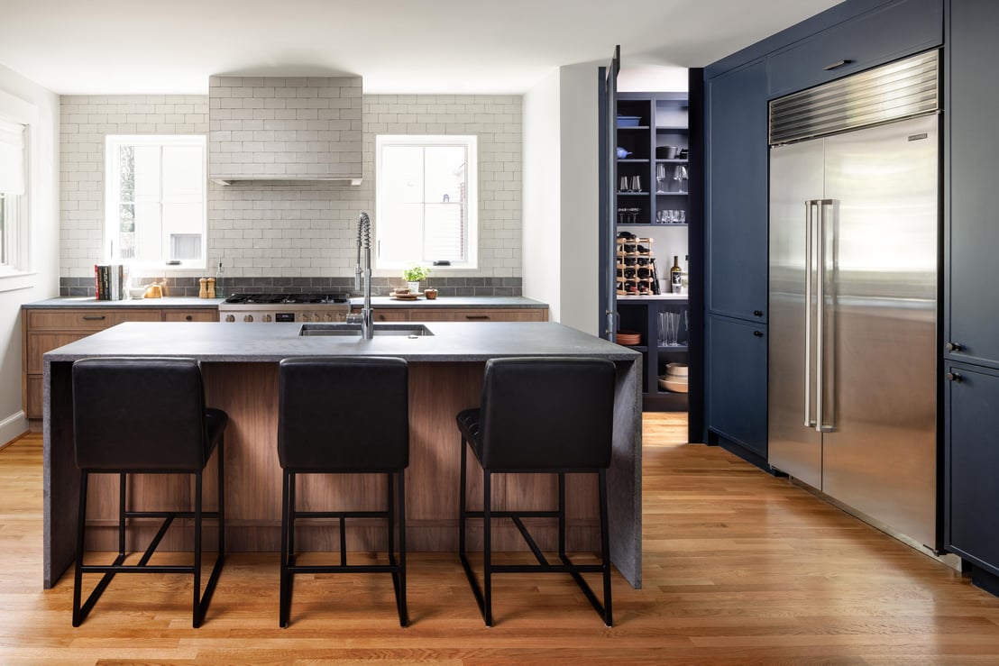 hidden pantry kitchen renovation in del ray, alexandria va