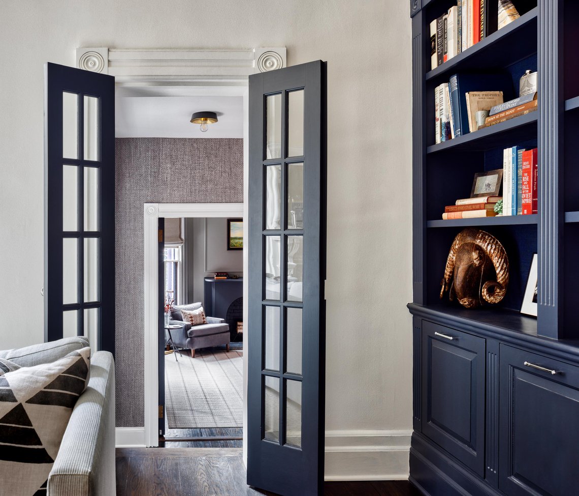 victorian row house remodel in logan circle washington dc with moody color palette