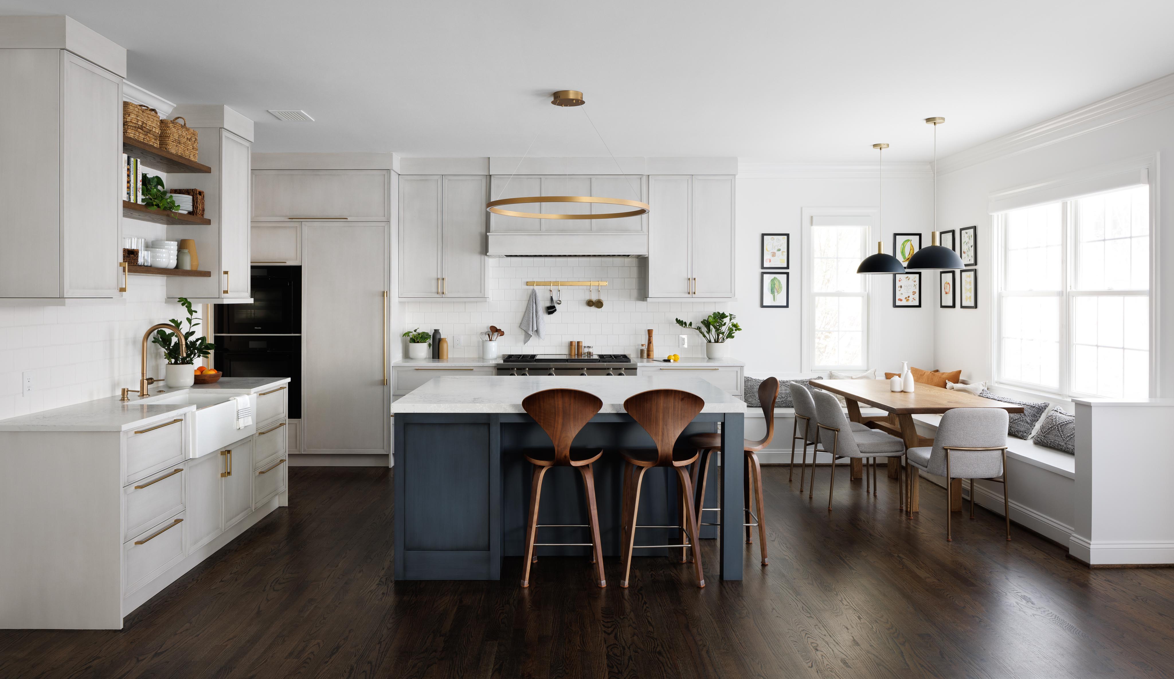 Neutral + Navy Kitchen Remodel in Arlington, Virginia