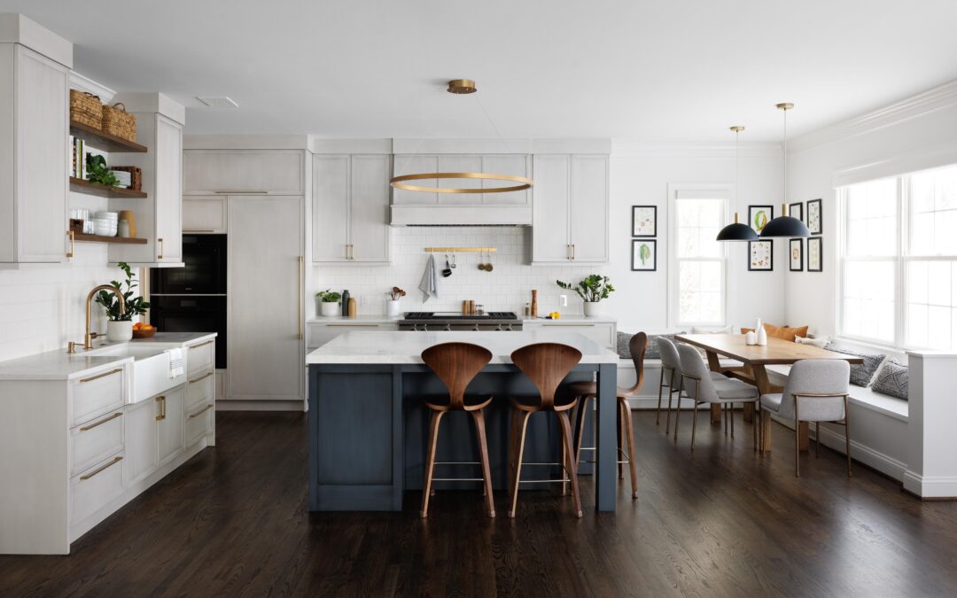 Neutral + Navy Kitchen Remodel in Arlington, Virginia